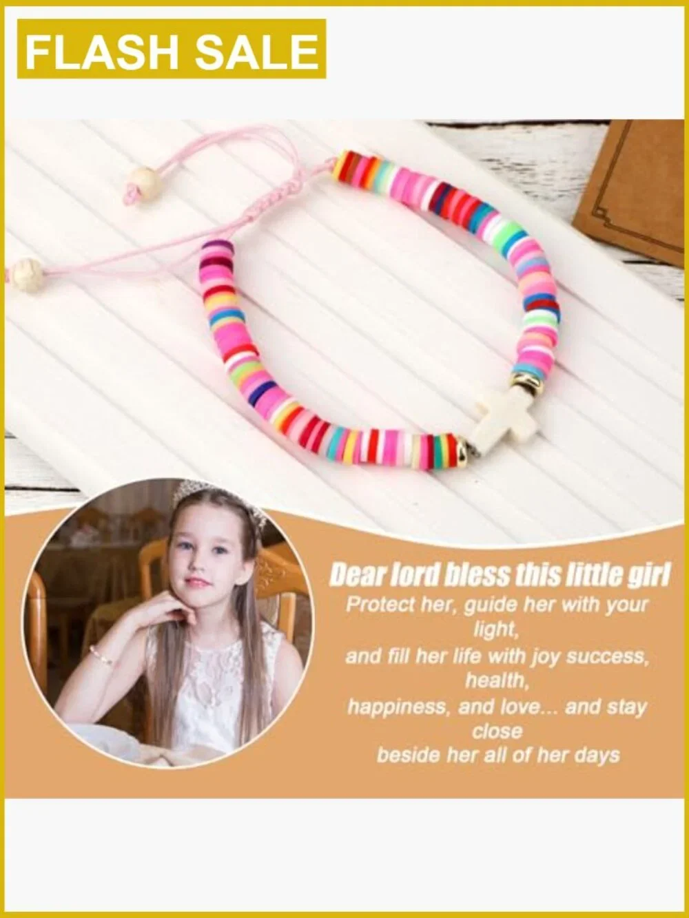 Cross Charm Bracelet for Girls Christian Jesus Jewelry Gift